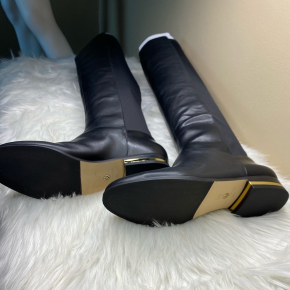 ANN TAYLOR BLACK LEATHER RIDING BOOT - Picture 10 of 16